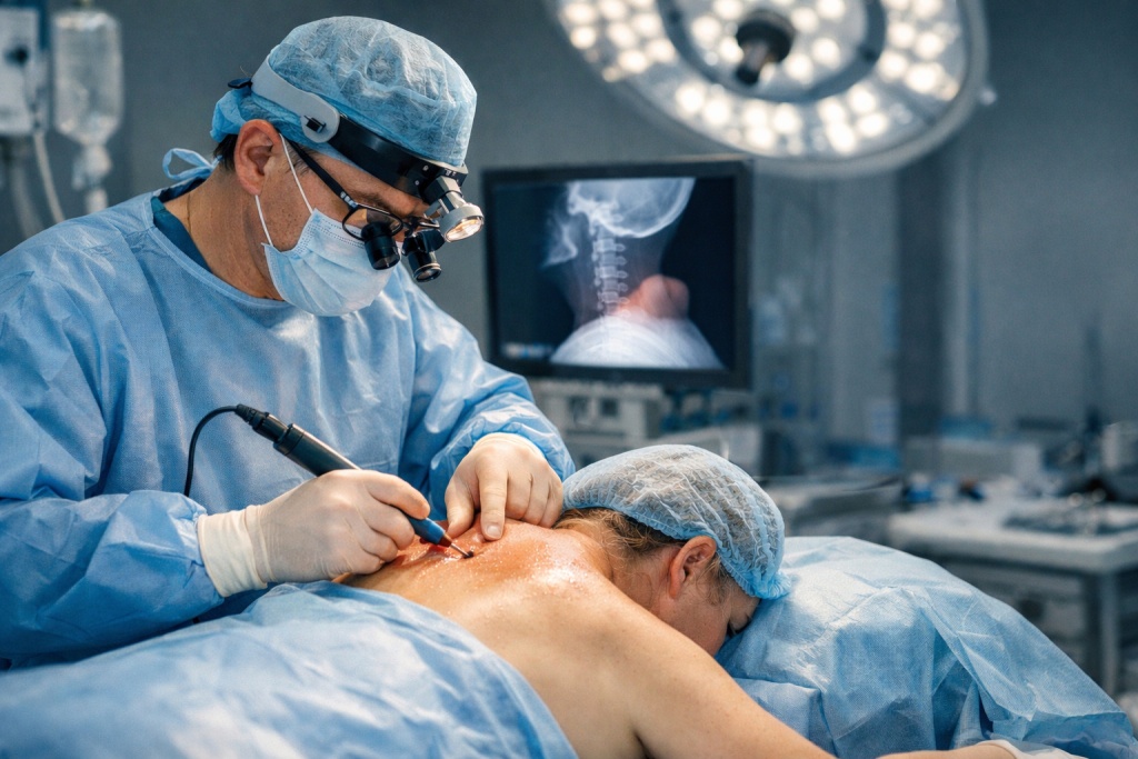 Как убрать вдовий горб